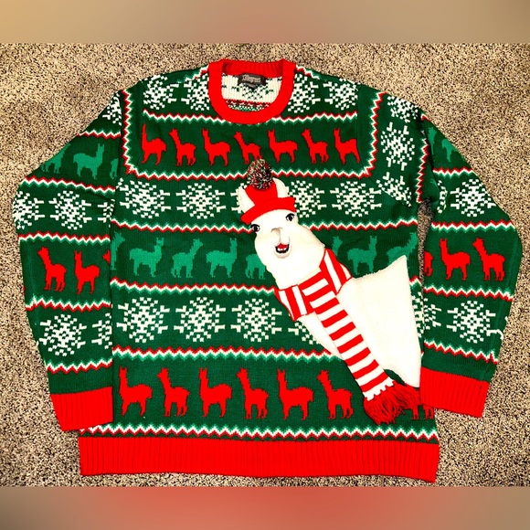 33 Degrees Other - Men’s Ugly Christmas llama sweater sz XXL